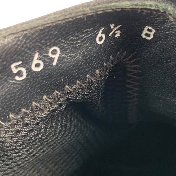 Vintage STUART WEITZMAN black lace up chunky block heel combat boots - Picture 9 of 16